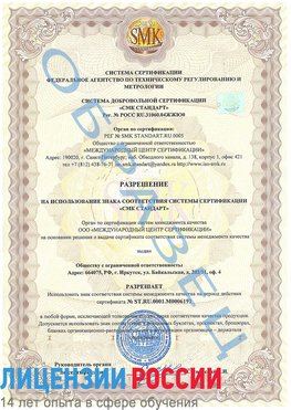 Образец разрешение Горно-Алтайск Сертификат ISO 50001